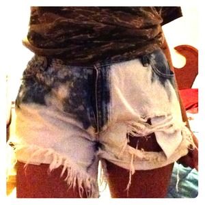 High waisted denim LEVI shorts