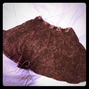 black/grey acid wash skater skirt.