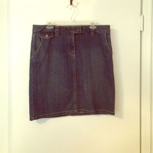Jean skirt.