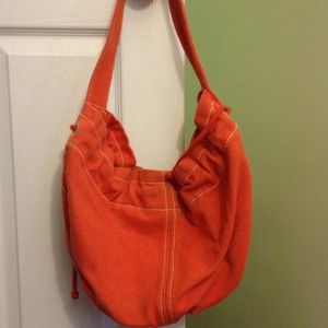 Gap orange canvas hobo bag