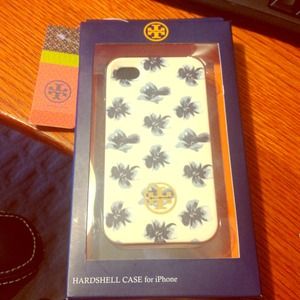Tory Burch iPhone4 Hardshell Case Blue Floral Prt
