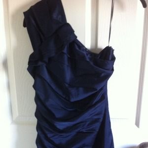 One sided royal blue Express dress