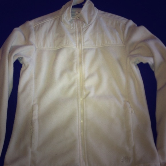 Reserved. White zip up jacket