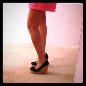 REDUCED!!! Black wedge espadrilles