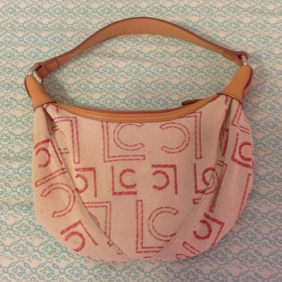 Liz Claiborne tweed purse with leather handle