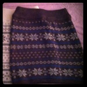 Dark grey sweater skirt