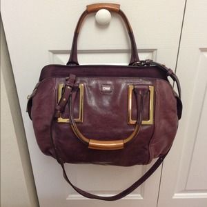 🚫SOLD🚫Chloe Ethel in Plum leather and orange