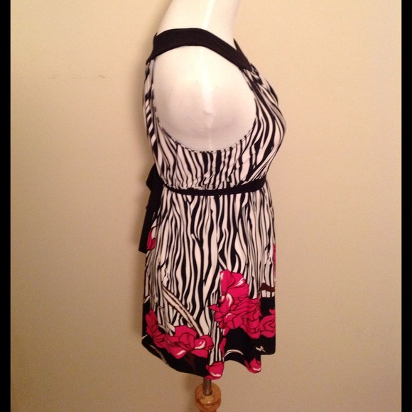 Zebra and floral print shirt - Picture 2 of 4