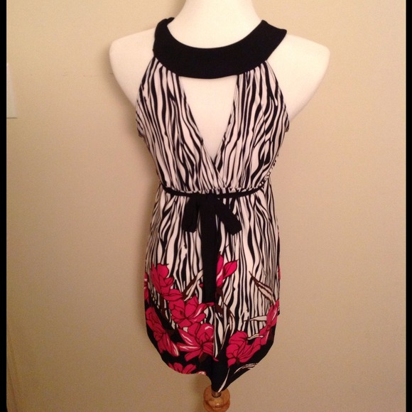 Zebra and floral print shirt - Picture 3 of 4