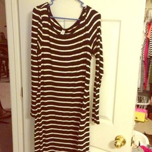 Black and white stripe dress