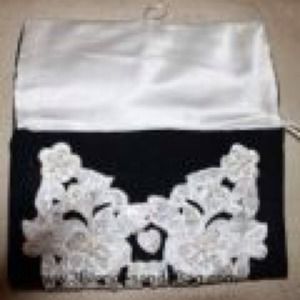 3 Blondes and a Bag Embellished Black Clutch