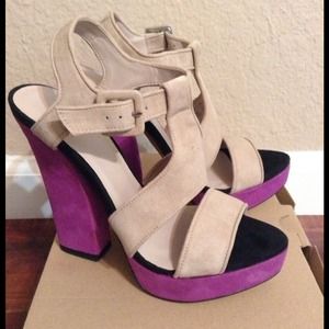 Zara Heels in Tan & Purple!
