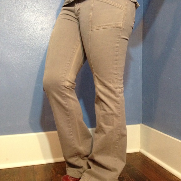 Guess Jeans Stretch Army Green/Khaki Flare Pants