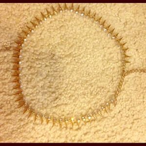 Rhinestone spike necklace