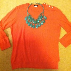 J. Crew coral sweater