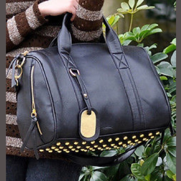 Handbags - Black studded bottom bag