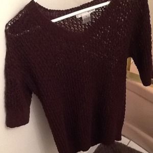 ❗❗RESERVED❗❗BROWN OPEN KNIT SWEATER