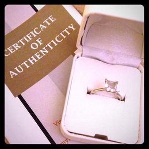 TRADED - Princess Cut Ring & Sterling Silver/CZ