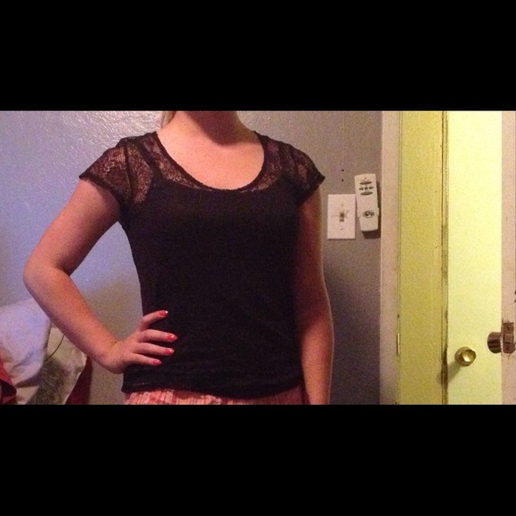 Black lace shirt