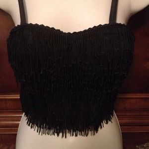 TRADED - SOLD - Fringed black corset