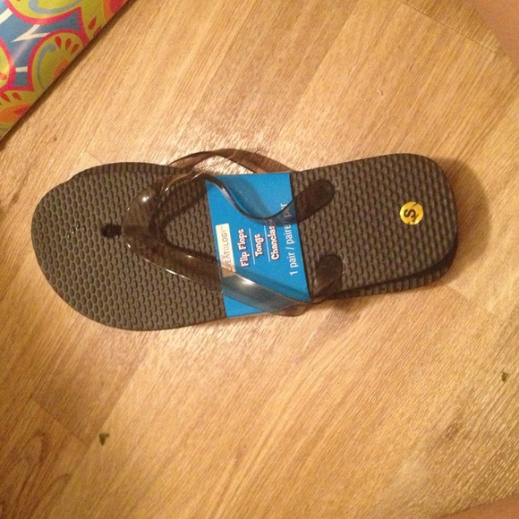Black flip flops