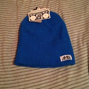 AMBL blue beanie NWT
