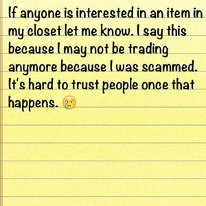 This girl scammed be and then deleted her closet.