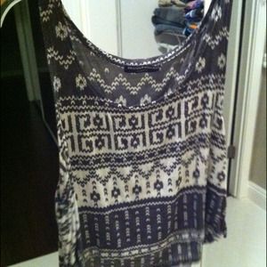 Tribal knit brandy tank
