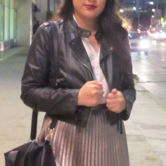 Black Faux Leather Jacket - Picture 2 of 4