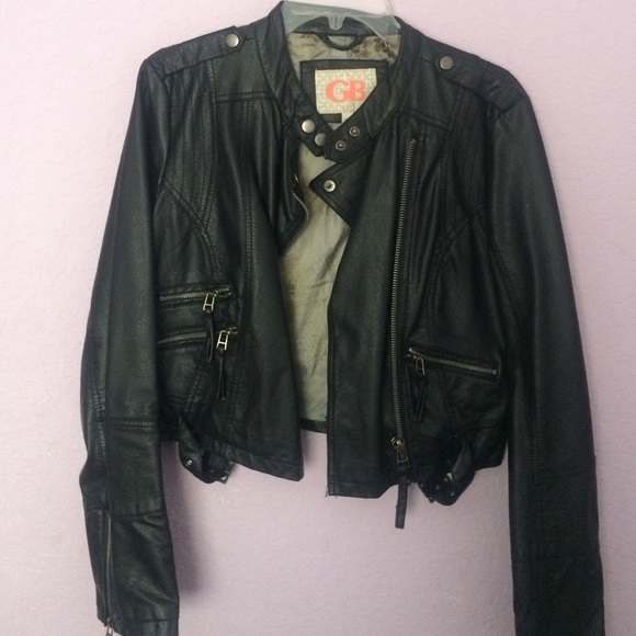 Black Faux Leather Jacket - Picture 3 of 4