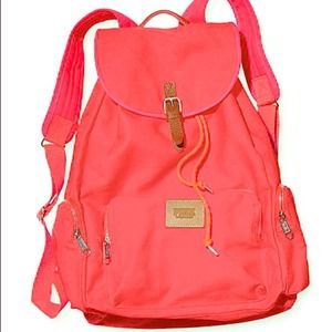 💕Victoria's Secret Neon Red Backpack💕
