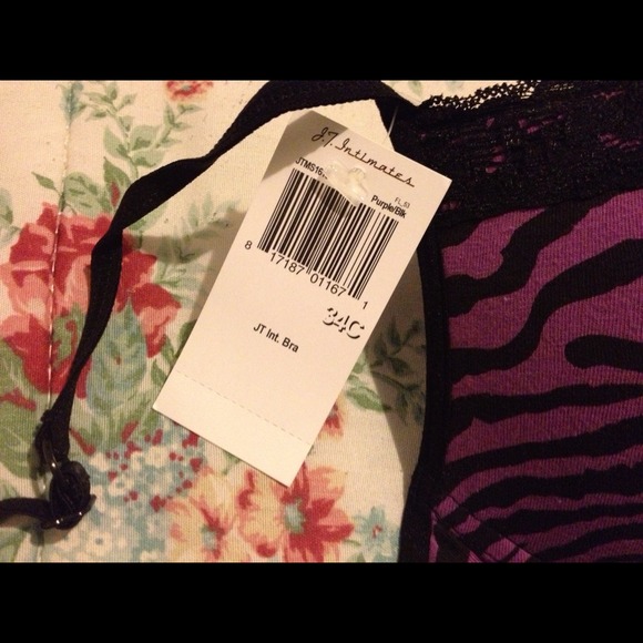 Black and purple zebra bra - Picture 3 of 3