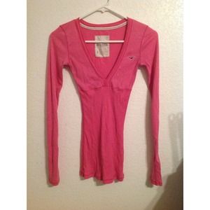 Long sleeve Pink Hollister Top