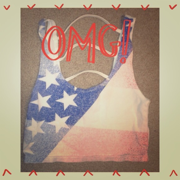American flag crop top