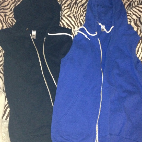 American Apparel sleeveless sweatshirts