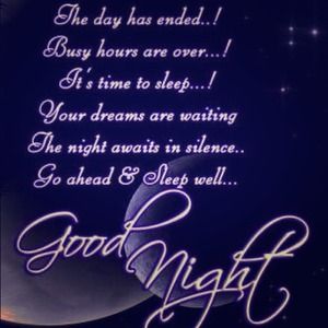 Good night ladies!!