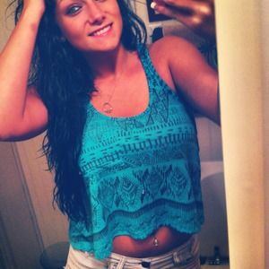 tribal flowy blue tank top