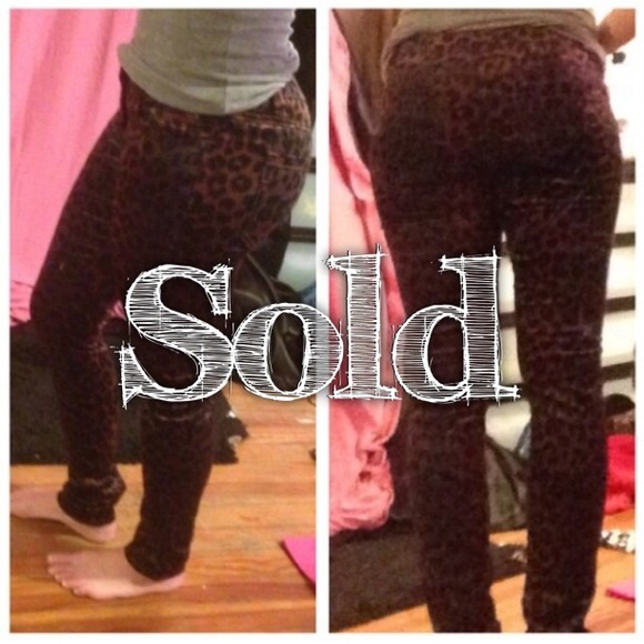 Leopard Print Brown Ombre Jeggings