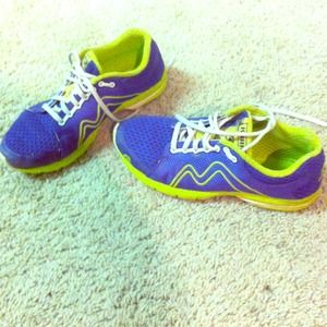 SOLD IN BUNDLE!!! Bright purple & neon Karhu shoes