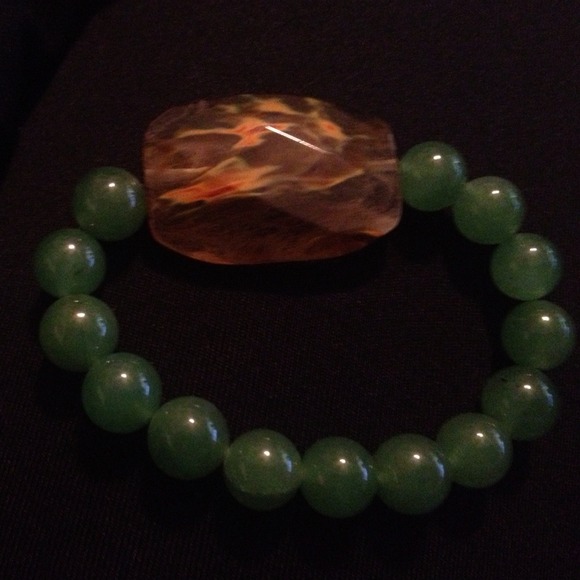 REDUCED!!! Green Stone Bracelet