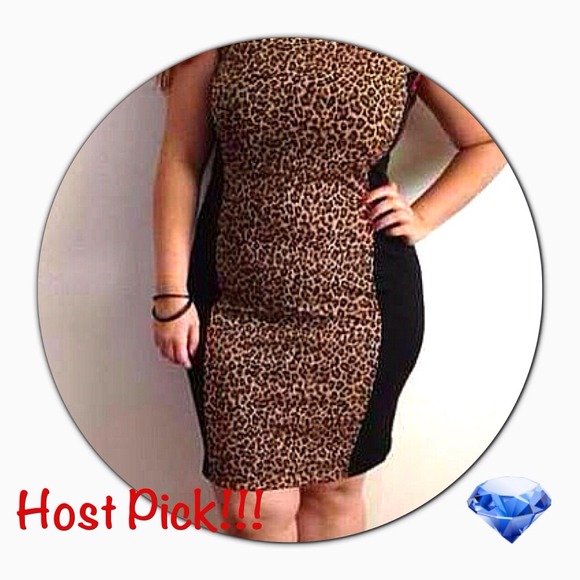 REDUCED!!!! Brand new super chic leopard dress (: