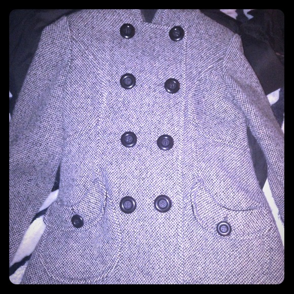 JLO brown button coat with hodie.