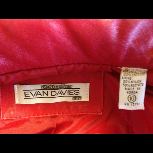 🌹Sold in bundle EUC Red Leather Jacket sz 10 - Picture 4 of 4