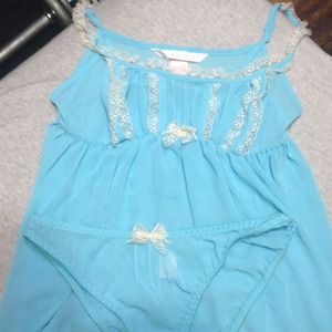 ⭐️traded⭐️Vs xsmall blue lingerie set