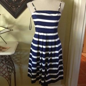 nwt, gap, navy and white striped dress