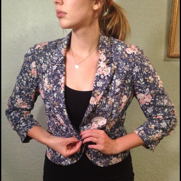 Anthropologie Floral Blazer