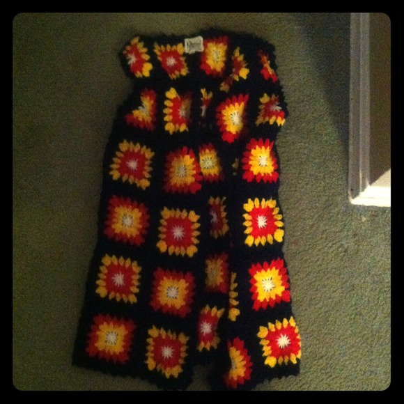 Vintage wool vest. From flower child - Picture 1 of 2
