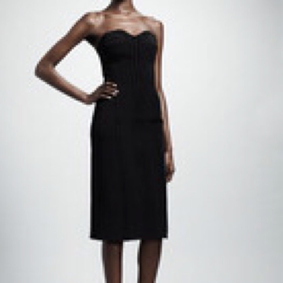 ***SOLD in bundle.**ABS Black strapless dress