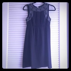 Ella Moss black dress with bead/sequin trim size P