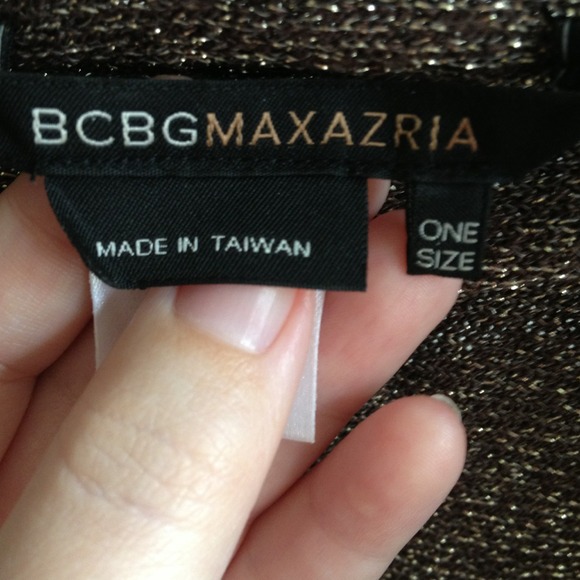 🌟HOST PICK🌟BCBGMAXAZRIA BROWN&GOLD SHRUG/WRAP - Picture 4 of 4